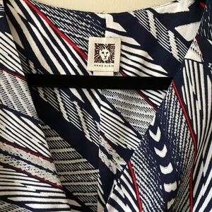 Red white blue wrap dress